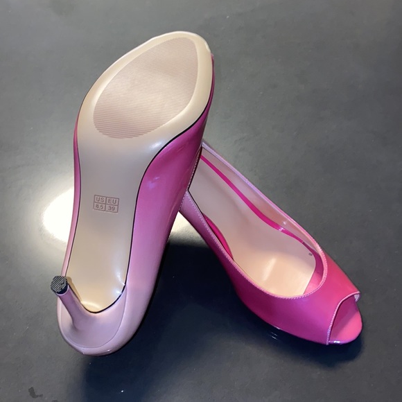 NWT Eldof Peep Toe Pump in Pink Hombre - Picture 11 of 12